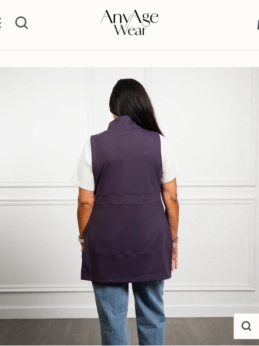 AnyAge Wear Black Long Utility Vest NWOT - Picture 3 of 7